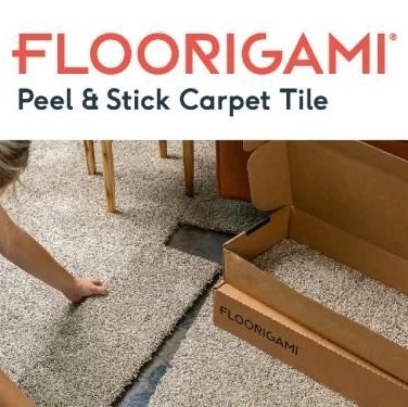 Person installing floorigami carpet tiles from Value Flooring Kitchens & Baths in Cleveland, TN